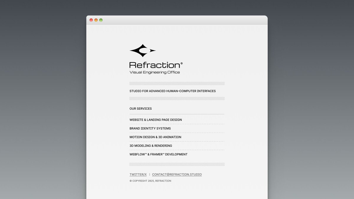 Refraction tweet media