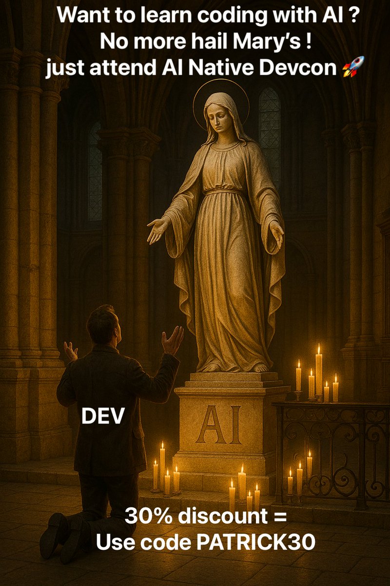 patrickdebois's tweet image. Want to improve your Coding with AI skills ? Just attend #AINativeDevcon 18&amp;amp;19 November NYC + or watch the streams . RT = karma 

- Conference Full program - ainativedev.io/devcon
- Direct register link with discount - luma.com/rshsa699?coupo…

See you there !