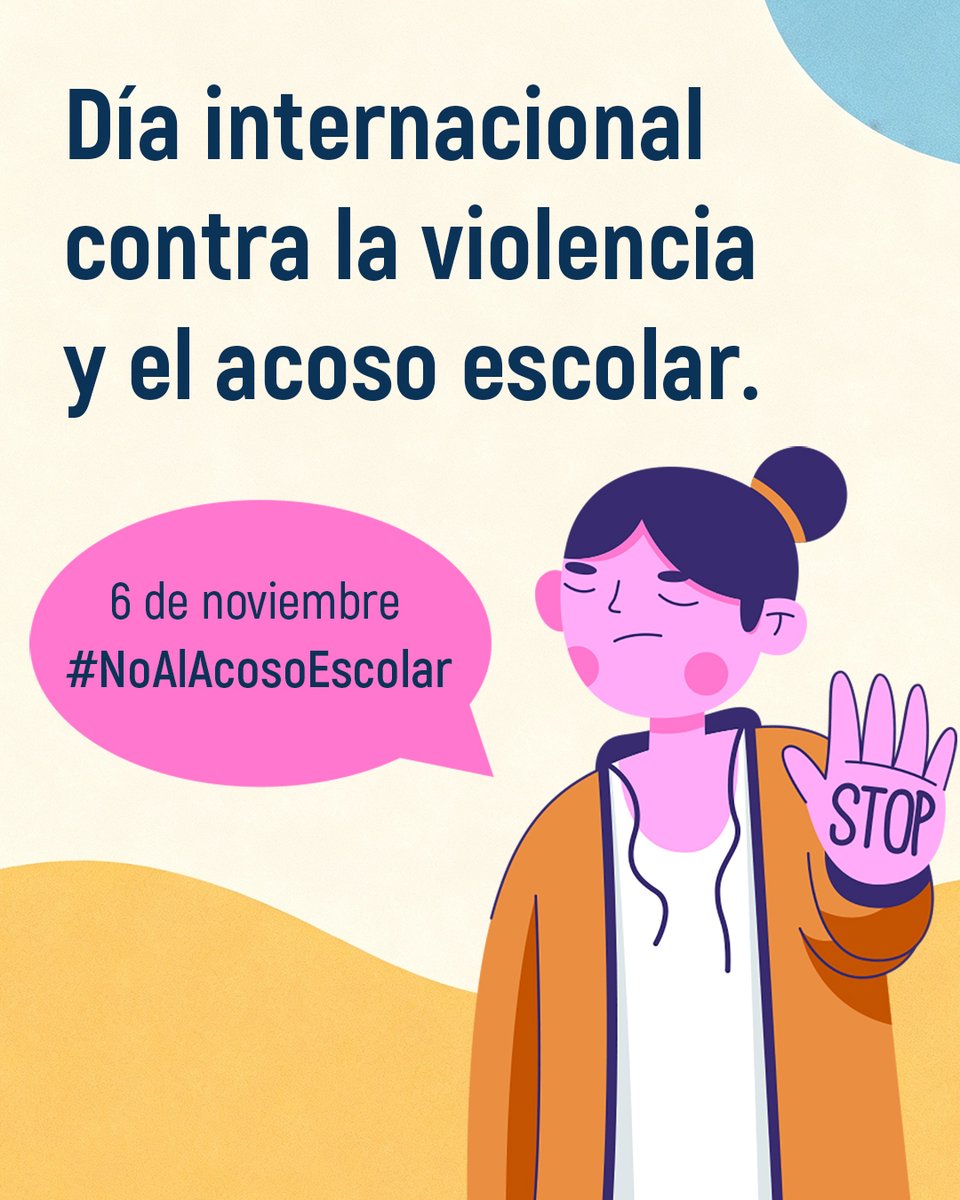 Hoy, 6 de noviembre, es el Día Internacional contra la Violencia y el Acoso Escolar. ¡Cero tolerancia! 🚫🛑

Los centros deben ser espacios seguros. Familias y AMPAs somos clave: escuchemos 👂, actuemos y fomentemos el respeto. 🫂