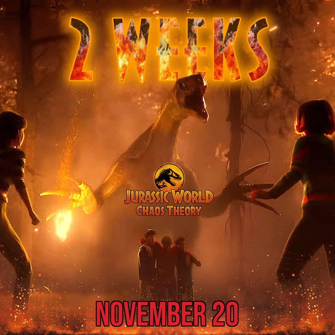 In 2 weeks... Witness the end of Chaos! 🍿

Season 4 of Jurassic World Chaos Theory will be releasing Only on Netflix on November 20th! Wrapping up the story! 🦕🦖