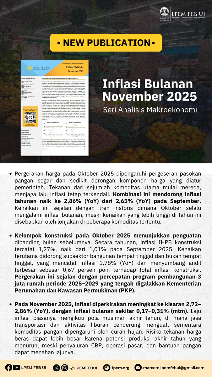 LPEMFEBUI's tweet image. 𝗕𝗮𝗴𝗮𝗶𝗺𝗮𝗻𝗮 𝗣𝗿𝗼𝗴𝗿𝗮𝗺 𝗧𝗶𝗴𝗮 𝗝𝘂𝘁𝗮 𝗥𝘂𝗺𝗮𝗵 𝗺𝗲𝗺𝗽𝗲𝗻𝗴𝗮𝗿𝘂𝗵𝗶 𝗹𝗮𝗷𝘂 𝗶𝗻𝗳𝗹𝗮𝘀𝗶? Read more: lpem.org/inflasi-bulana…

#LPEMFEBUI #LembagaPenyelidikanEkonomiMasyarakat #InflasiNovember #EkonomiIndonesia