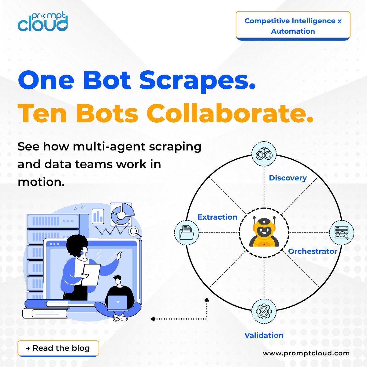 promptcloud's tweet image. One bot scrapes.
Ten bots collaborate.

Multi-agent scraping = teamwork for data. Know more: shorturl.at/8JIu9 

#MultiAgent #WebScraping #CompetitiveIntelligence