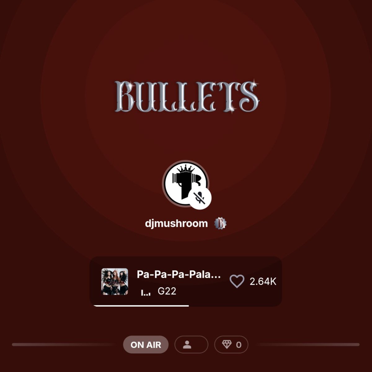 G22StreamVote_'s tweet photo. ๐ด Djmushroom is now ON AIR!
Let's keep streaming, Bullets ๐ฅ
Join us on Bullets Stationhead Channel! โจ
๐ป: https://t.co/DzzlEPrsWQ
#G22 #Bulletstambay https://t.co/OoLXR5AeLh