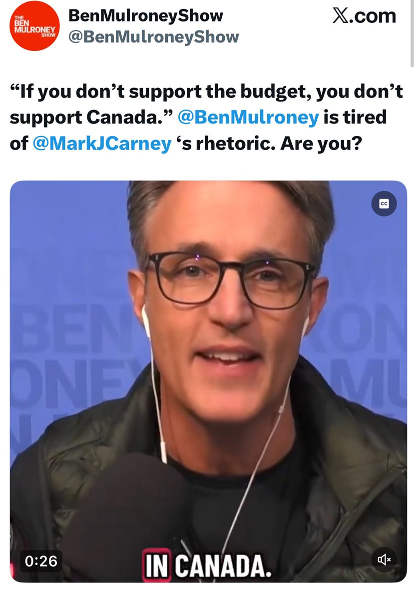 Man it sucks watching Ben go from a  somewhat respected broadcaster to Lying NerdRogan. 
Bonus? 
Mark Carney never said this. Zero public record of Carney saying this. I know what it’s like to remake yourself but this ain’t it. You’re destroying yourself ⁦⁦<a href="/BenMulroney/">Ben Mulroney</a>⁩