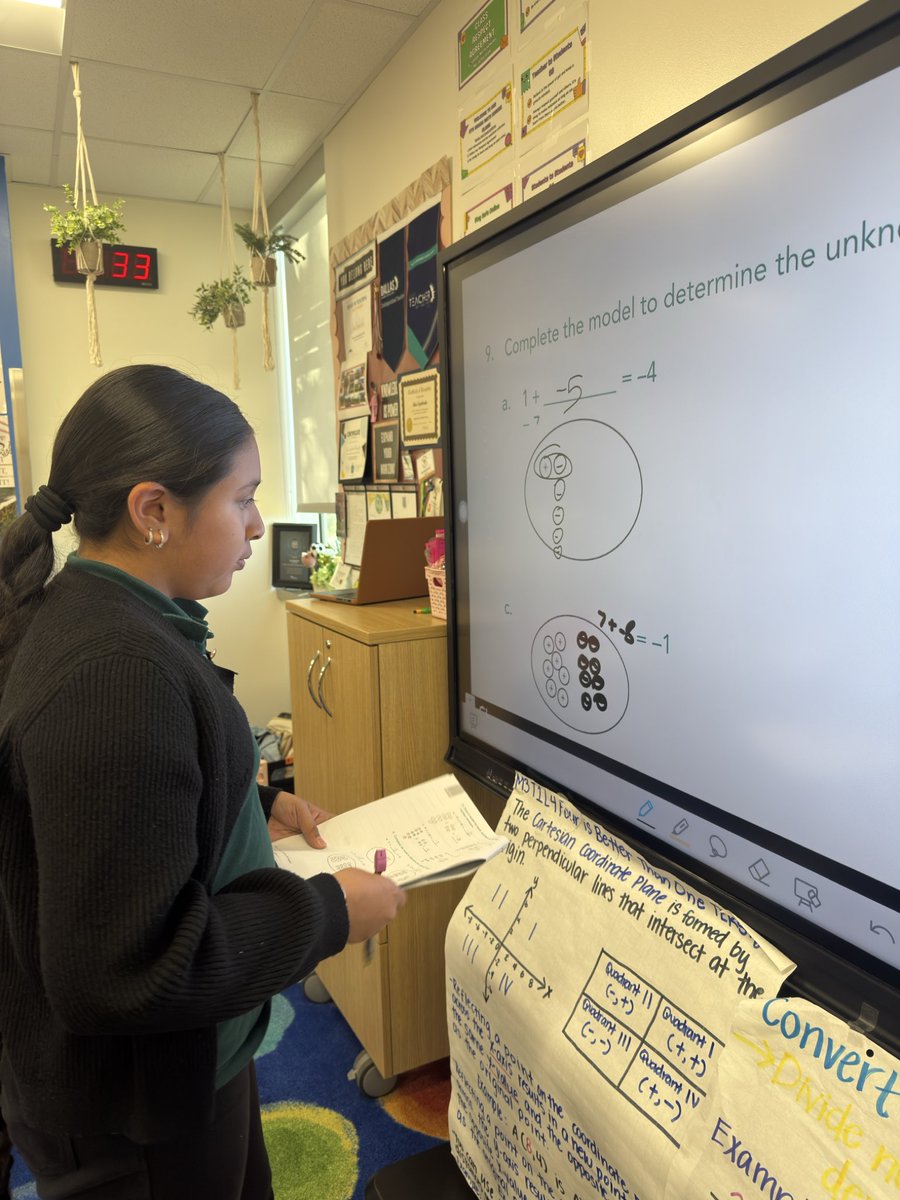 ASepulvedaSTAG's tweet image. My 6th grade math scholars crushed it! 💥 They used additive inverses to model integer addition and showed deep understanding moving from concrete → representational → abstract. Love watching their math reasoning grow! @Region1DISD @JQAEaglesDISD #MathMindset