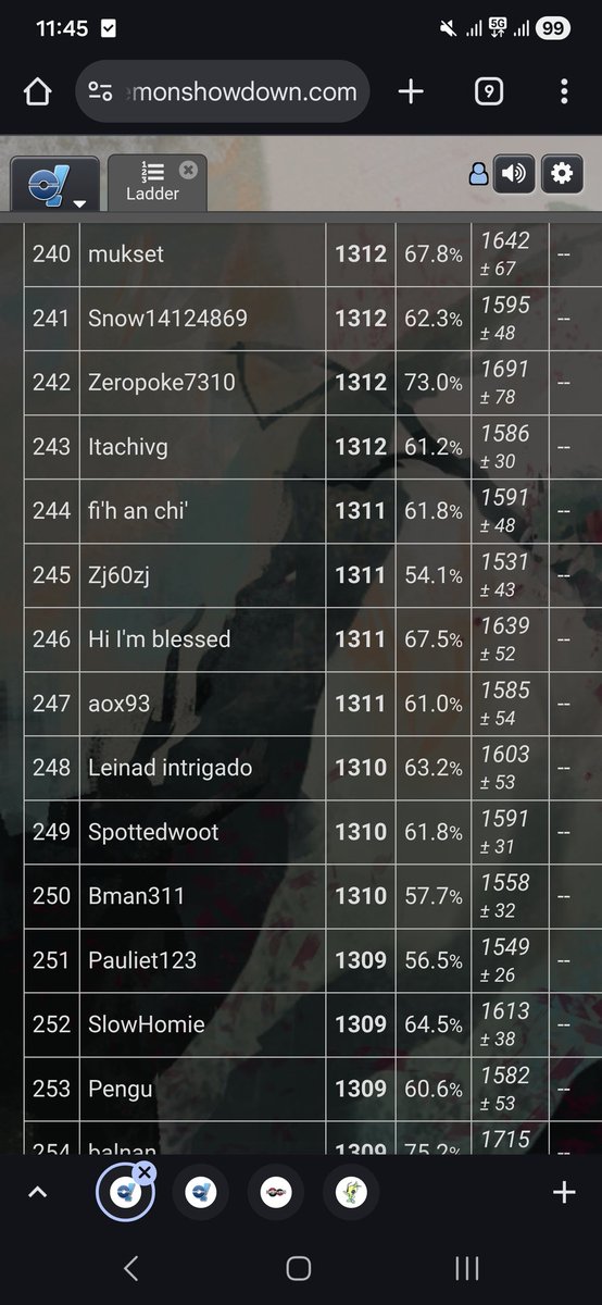 We broke the top 250 on the reg F ladder, but i'm not satisfied yet until i hit top 10 😎 next stop the bo3 ladder!