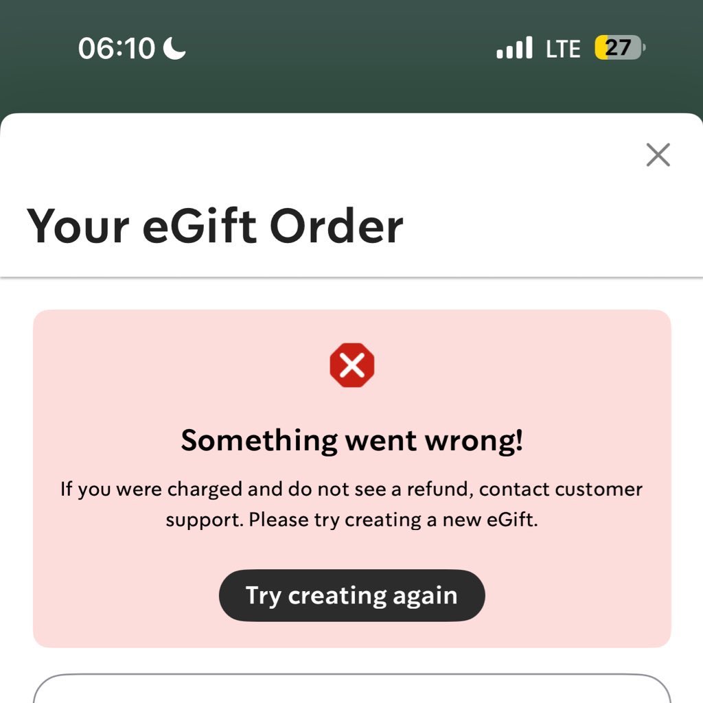 ONAIR_'s tweet photo. Are you OK @Starbucks ?

I tried last night to buy a gift card thru the app and got an error. Retried and had the same problem. Customer service states they are aware and to wait 24 hrs. Trying to gift @hellokitty 
🫠
I just retried this A.M. no luck. ☕️#starbucks #HelloKitty https://t.co/xkdDjXDwyH