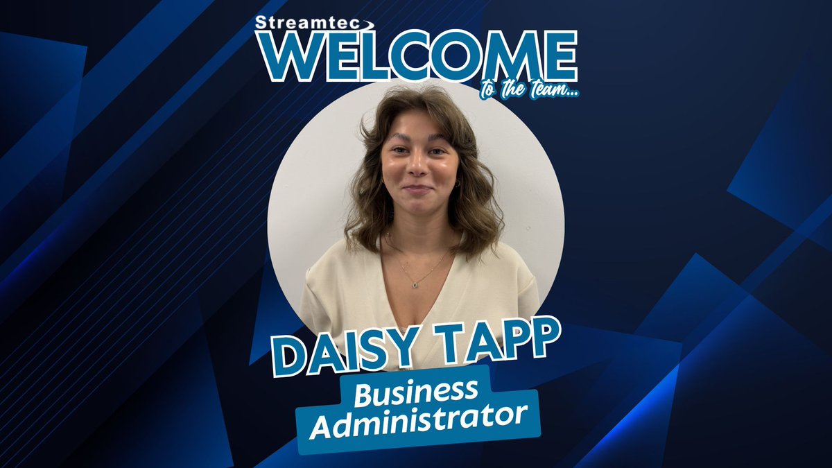 StreamtecLtd's tweet photo. We’re delighted to welcome Daisy Tapp to Streamtec as our new Business Administrator.

“Daisy’s will strengthen our scheduling, document management and team support.” – Ian Gauld, Managing Director https://t.co/ybvvwAS7rf