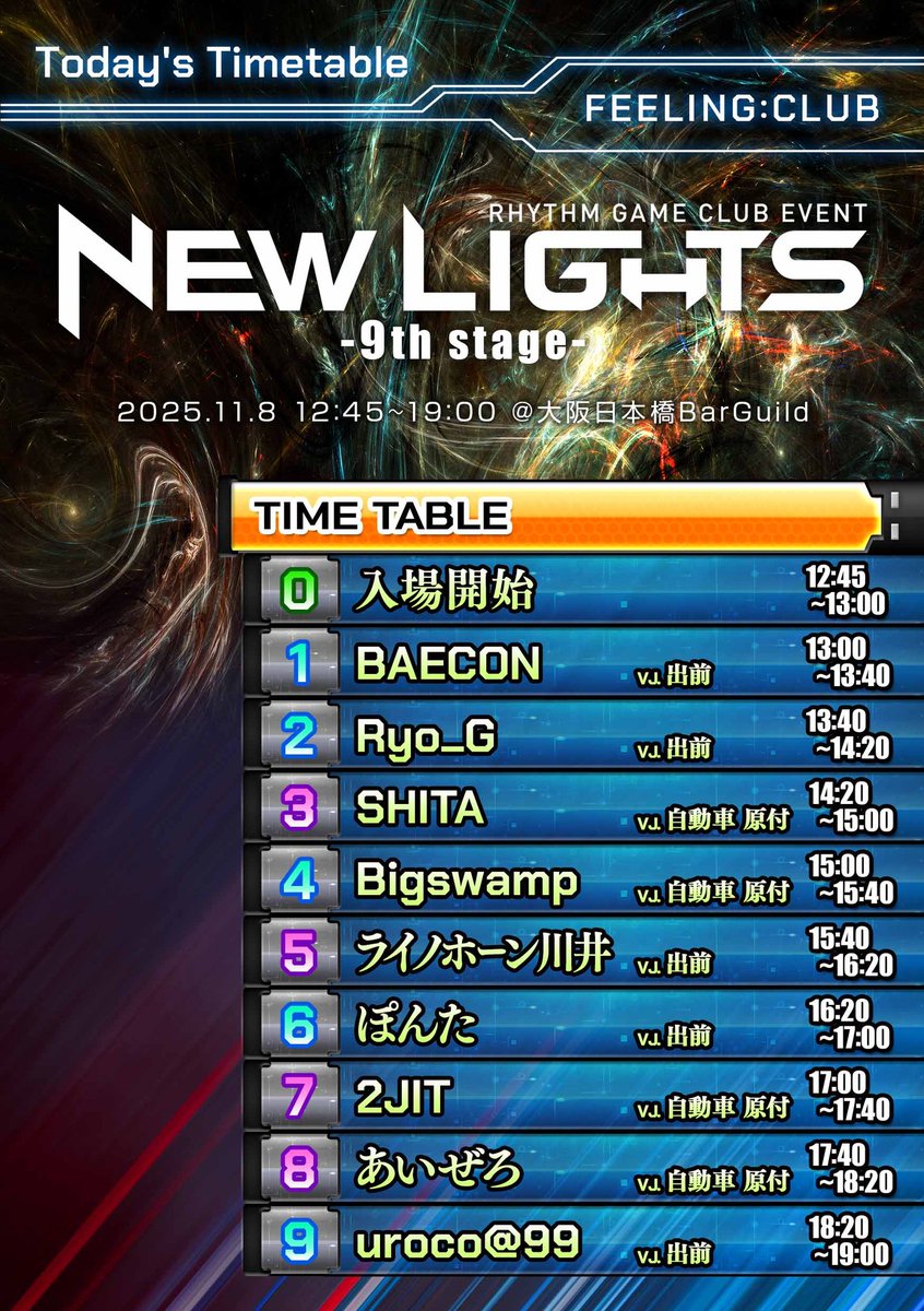 BAECON1884's tweet image. 【あと2日】
大阪の音クラ「New Lights」いよいよ今週土曜開催です！
公募合格者を含む熟練のゲストDJ、信頼のレギュラーメンバーと共にディープな時間をお届けします！
#NL1108