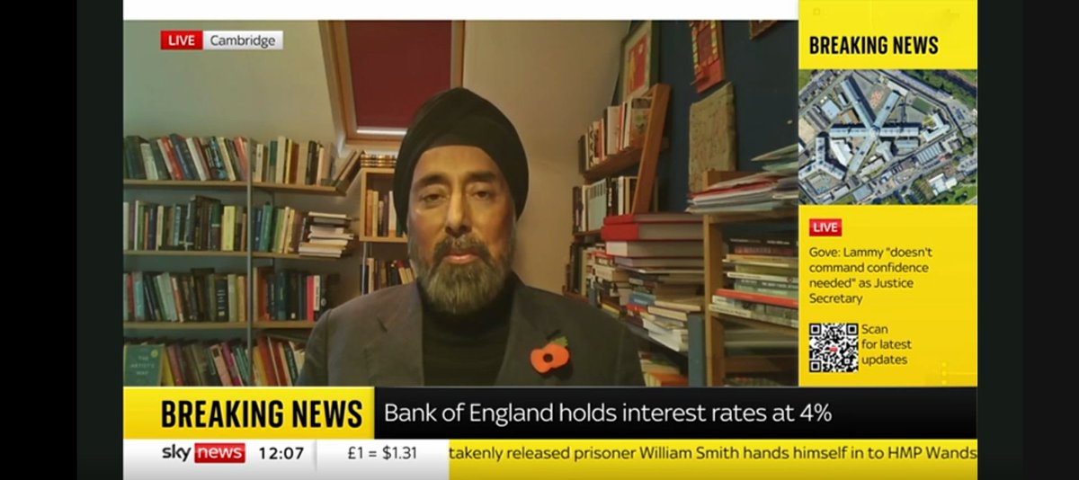 Good to be on <a href="/SkyNews/">Sky News</a>.  The #MPR is worth reading for individual #MPC views and scenarios. But we do need to move away from focussing on small increments in #bankrate and state the monetary strategy in our problematic economy.

<a href="/econromesh/">Romesh Vaitilingam</a> <a href="/CamEcon/">CamEcon</a> <a href="/GarethBarlow/">Gareth Barlow</a> <a href="/EdConwaySky/">Ed Conway</a>