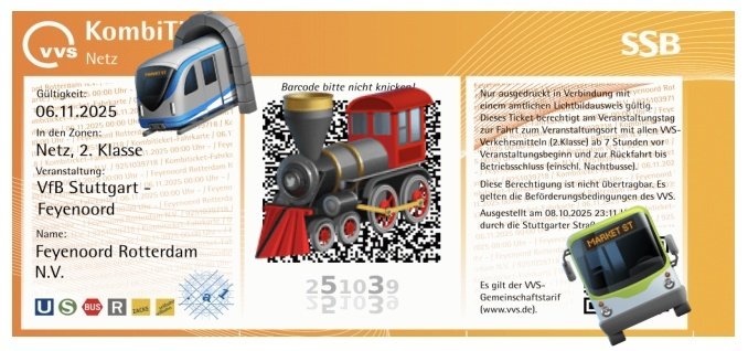 Iedereen behalve ik had dit waarschijnlijk allang door, maar vanaf 2 uur kun je met je uitvak kaart elke bus metro u bahn gebruiken. Uit naam van Feyenoord Rotterdam. Best goed, zouden meer clubs <a href="/EuropaLeague/">UEFA Europa League</a> moeten doen. Doe er je voordeel mee he, stelletje Raubtiere. #UEL ♥️🤍