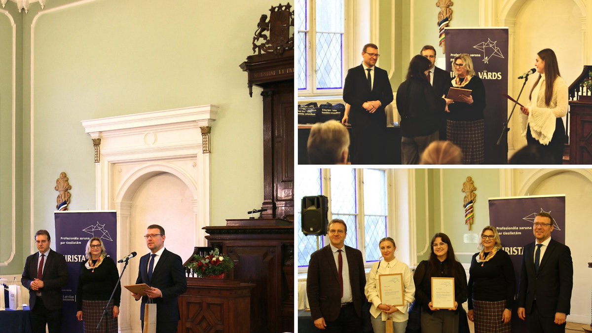 Noslēdzies divdesmitais žurnāla <a href="/Jurista_Vards/">Jurista Vārds</a> rīkotais studentu pētniecisko darbu konkurss. Žūrijai iesniegtos darbus civiltiesiskajā sekcijā vērtēja un labākos sveica <a href="/Augstaka_tiesa/">Augstākā tiesa | Senāts</a> senators Aldis Laviņš, <a href="/rigastiesa/">Rīgas apgabaltiesa / Riga Regional Court</a> tiesnese Ilze Celmiņa, zvērināts advokāts <a href="/SandisBertaitis/">Sandis Bērtaitis</a>💐