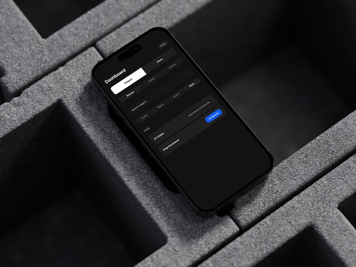 signalbynoise's tweet image. s100e Widget Store

When we go full custom distributed mode in the coming release, everything changes.

Custom views and custom widgets, changes the game from the ground up. Think TradingView on signal steroids.

Build your own widgets, or subscribe to others, built by s100e…