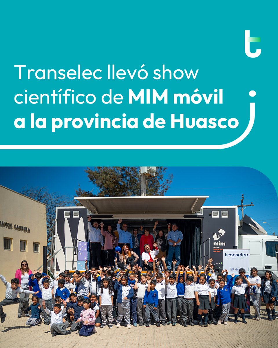 Transelec's tweet image. 🤝🚸 Nuevamente @MIM_museo y #Transelec se unen para llevar la ciencia a las comunidades: en Vallenar y Maitencillo, el MIM móvil realizó su show de ciencia ante  escolares y vecinos con el fin de fomentar el aprendizaje entretenido y fortalecer los lazos con comunidades vecinas.