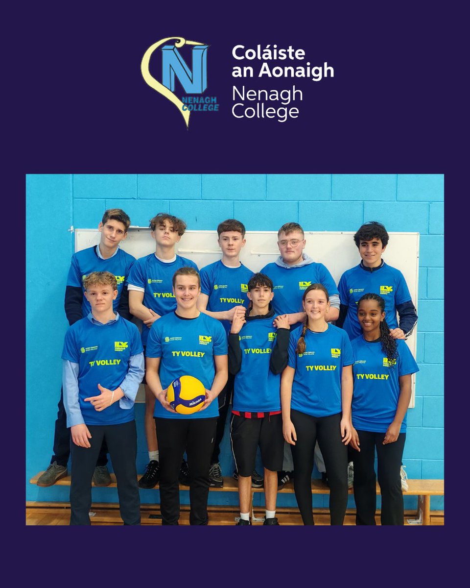 NenaghCollege's tweet photo. Nenagh College was delighted to host Volleyball Ireland for a full day of volleyball coach training.
We’re excited to see our 1st and 2nd years develop their skills on the court!
#NenaghCollege #SchoolLife #TeamSpirit #StudentLife #TYExperience #FutureStars #VolleyballVibes https://t.co/FlS7xaGh17