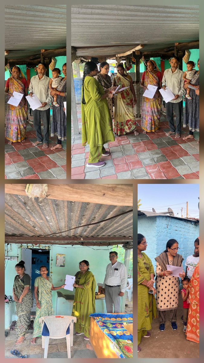 ERO 111 Umreth visit of Chikhodra villlage for Enumeration form distribution