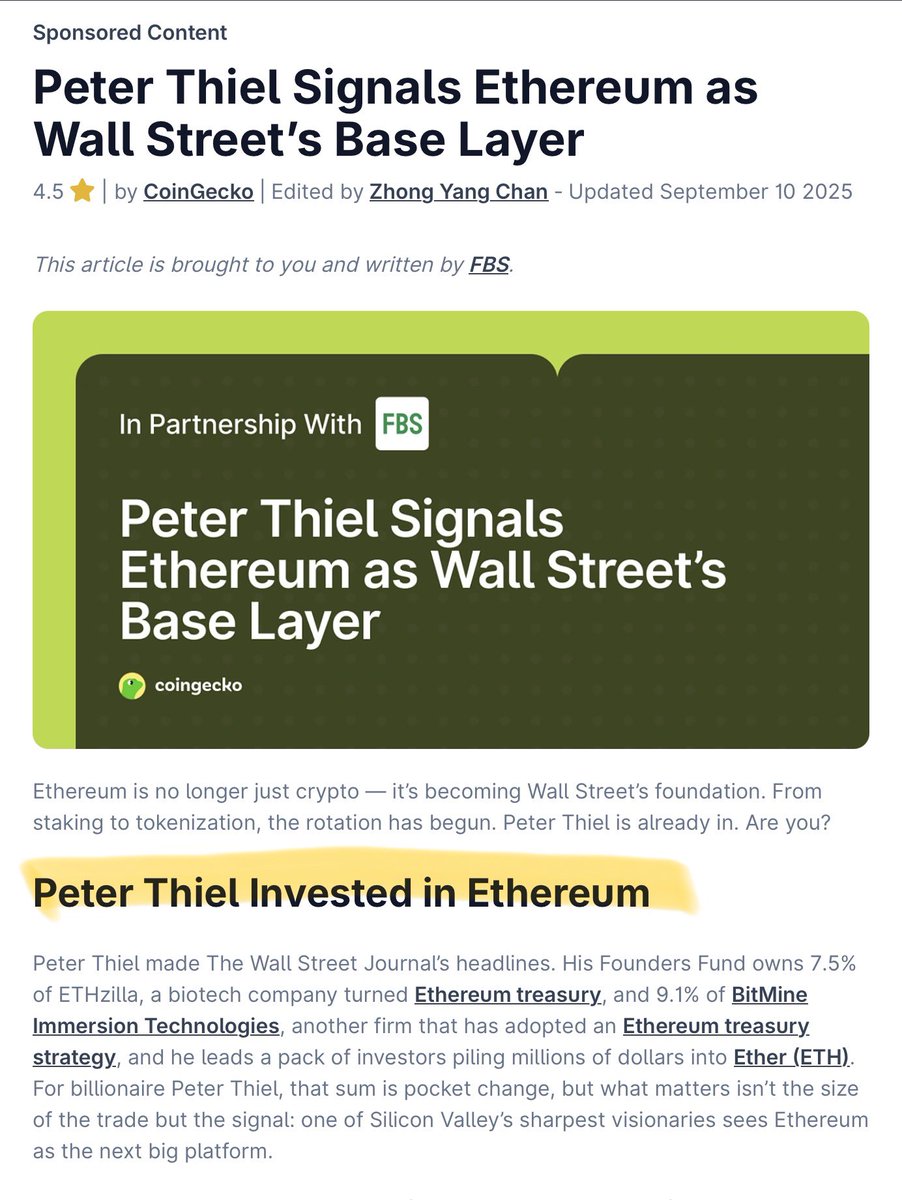 피터 틸(Peter Thiel, @peterthiel )은 비트코인과 이더리움 중 어떤 것이 더 가치가 있다고 생각할까요?? ] 아마도  비트맥시들이 피터 틸을 정말 싫어할 것 같습니다. 지난번 제가 비트맥시와 언쟁을 벌인적이 있죠… 그때도 그사람이