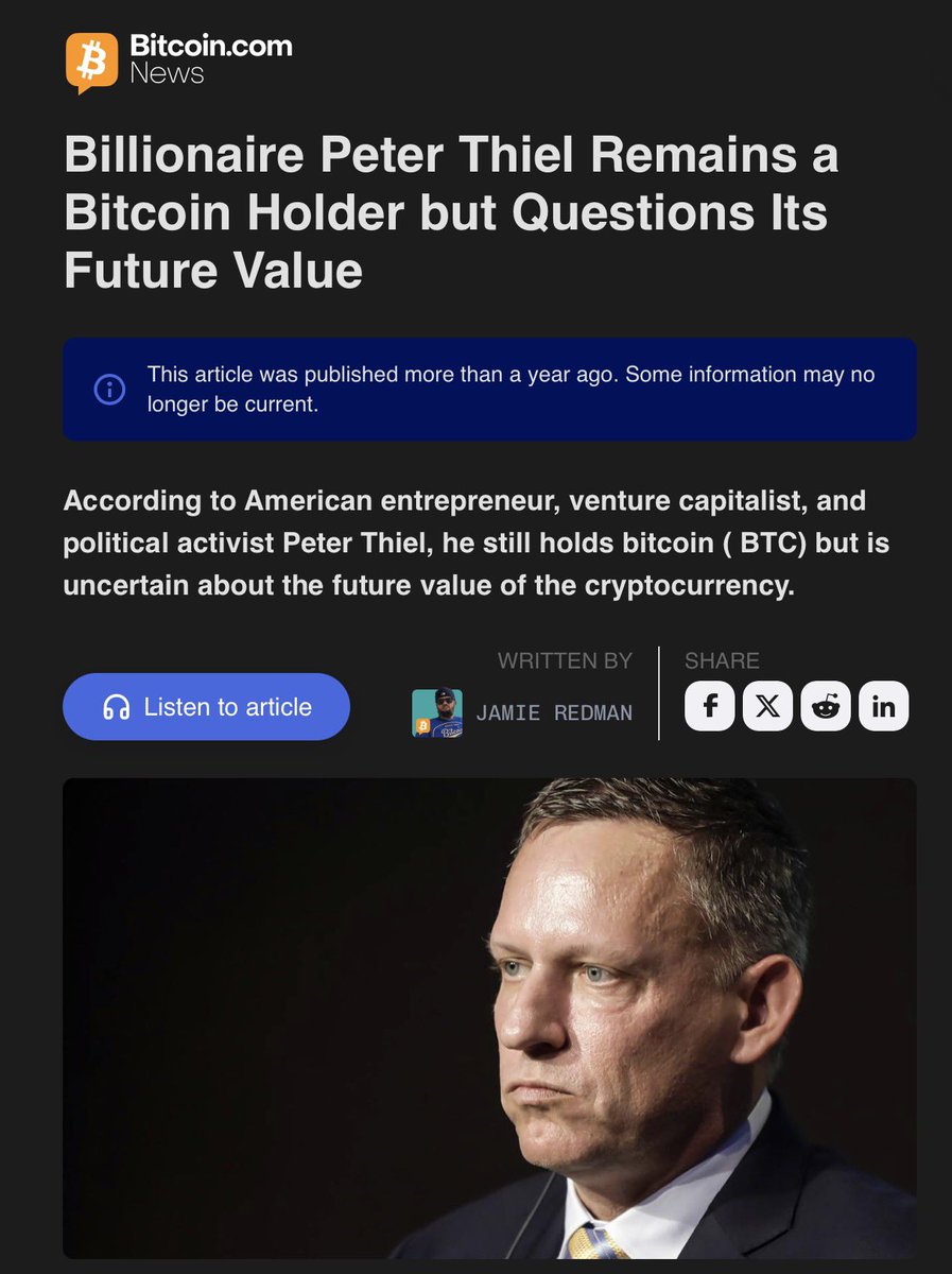 피터 틸(Peter Thiel, @peterthiel )은 비트코인과 이더리움 중 어떤 것이 더 가치가 있다고 생각할까요?? ] 아마도  비트맥시들이 피터 틸을 정말 싫어할 것 같습니다. 지난번 제가 비트맥시와 언쟁을 벌인적이 있죠… 그때도 그사람이