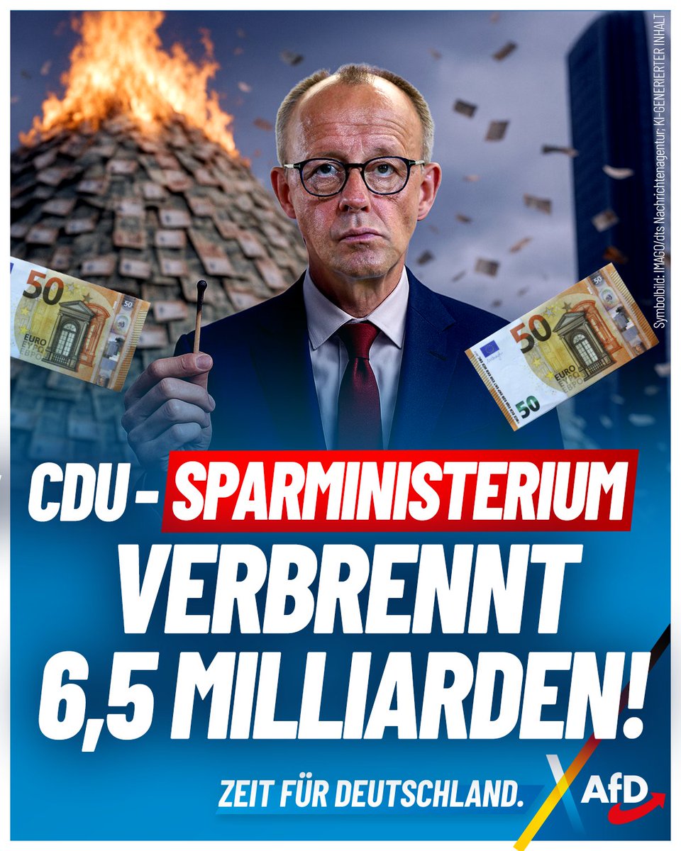 CDU-Kanzler Merz versprach Bürokratieabbau und Kostensenkungen durch das neue Digitalministerium. Bilanz nach wenigen Monaten: 6,5 Mrd. Euro Kosten, nur 100 Mio. Einsparungen. Die AfD fordert radikalen Bürokratieabbau und einen schlanken Staat!