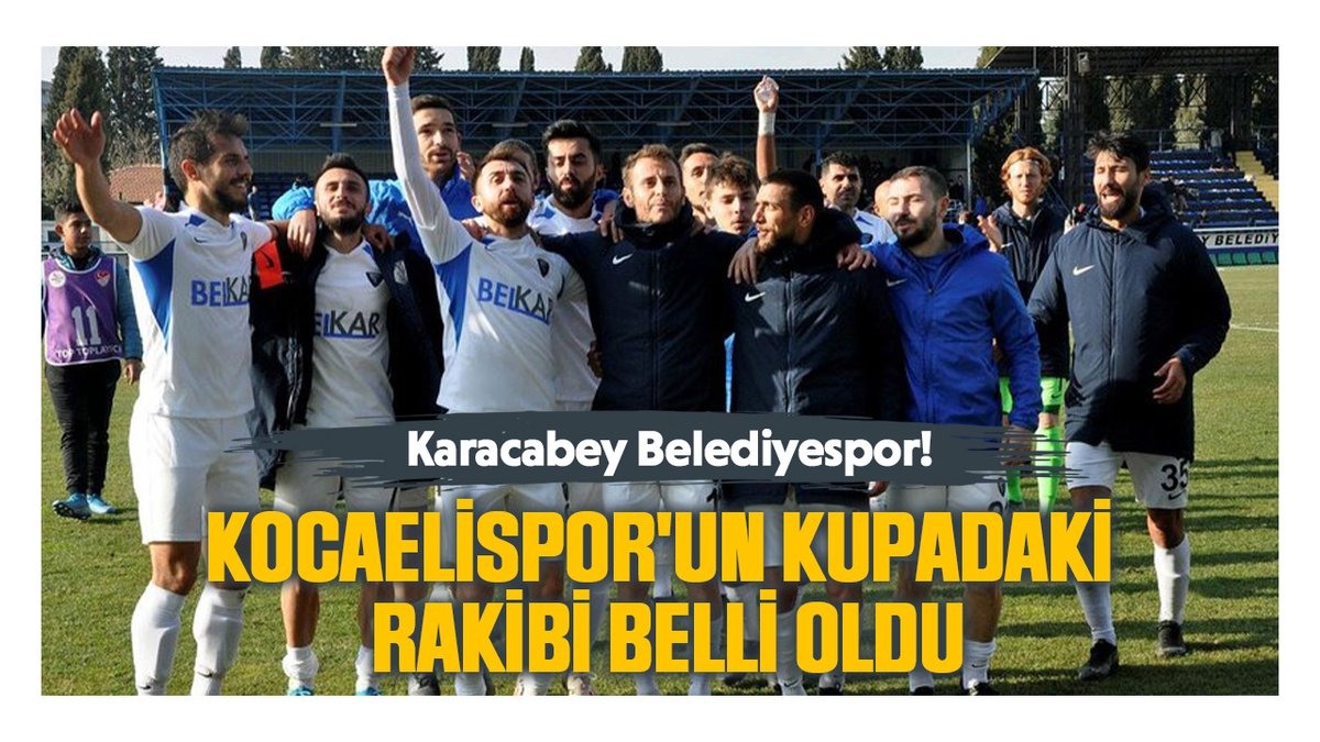Kocaelispor'un kupadaki rakibi belli oldu: Karacabey Belediyespor!
kocaelibarisgazetesi.com/spor/kocaelisp…