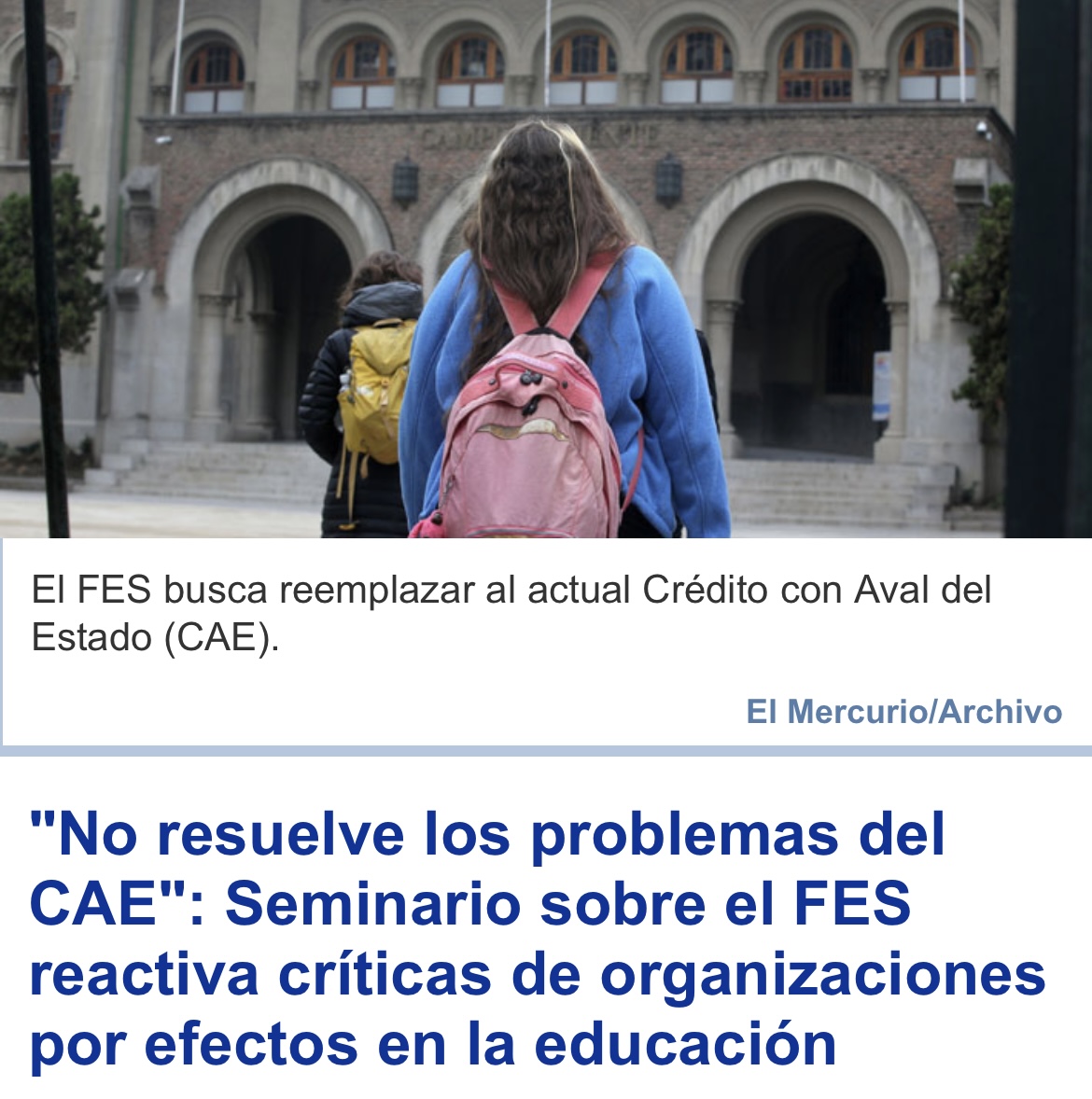 LyDChile's tweet image. 🚨 Junto a @AccionEducar @horizontalchile @ideapais advertimos en @Emol sobre los problemas del FES:  genera incertidumbre y encarece la vida de los egresados, amenaza la calidad de la educación superior y representa un riesgo para las finanzas públicas lyd.org/centro-de-pren…