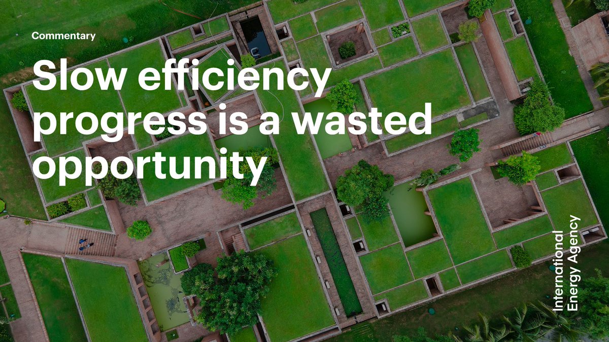 IEA's tweet image. 🗣️ “We must take stock and recognise that global progress on efficiency is still not where it needs to be.”

Our new commentary from IEA&apos;s @BrianRMotherway explores why energy efficiency improvements have slowed &amp;amp; which opportunities can boost momentum 👉 iea.li/3JwjDzF