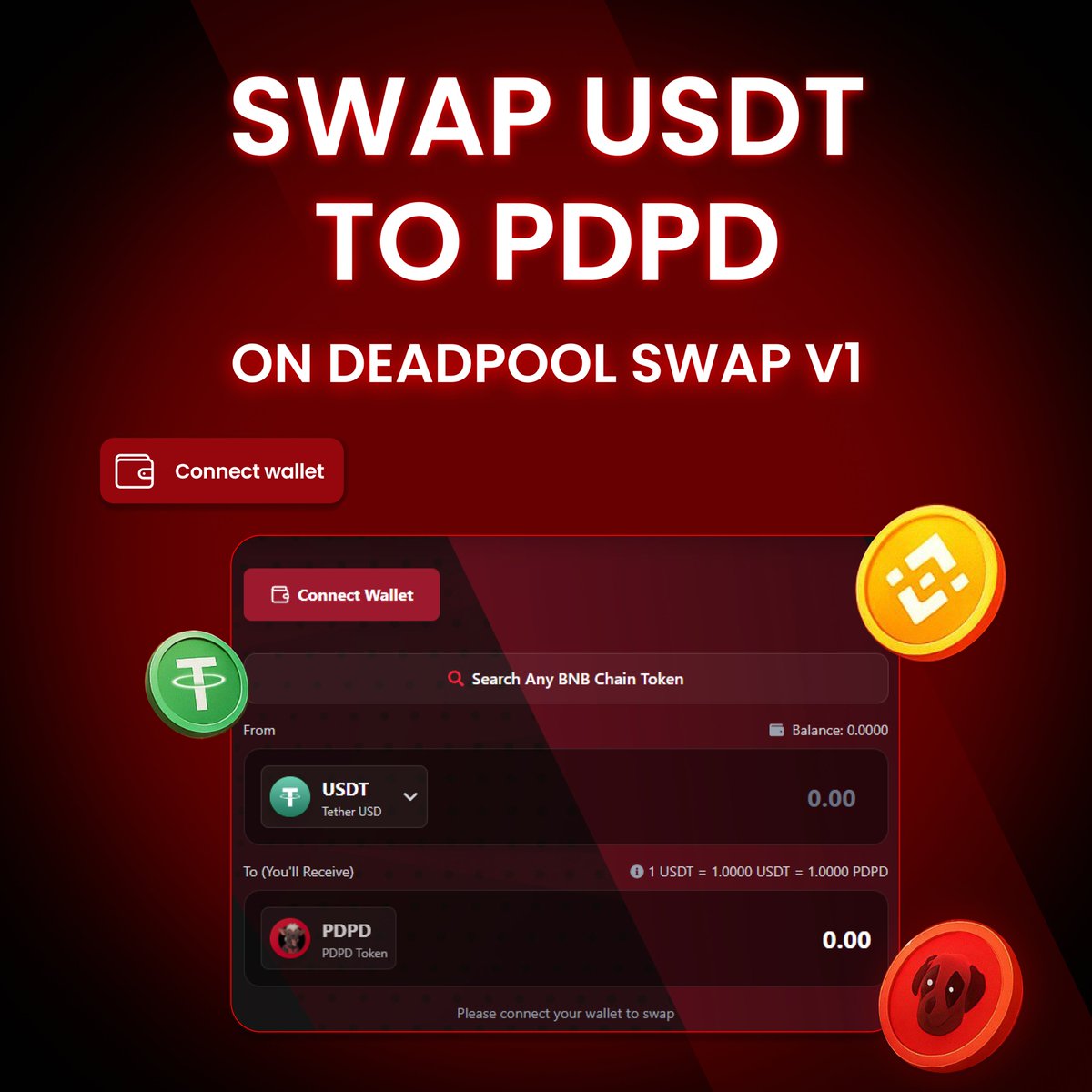 deadpoolpeggy's tweet image. Deadpool Swap V1 is LIVE! 

Swap your USDT, BNB &amp;amp; BNB Chain tokens instantly for the legendary Peggy The Dead Pool Dog (PDPD) 

 1 USDT = 1 PDPD
 Fast | Secure | Decentralized | Meme-Powered

Connect your wallet &amp;amp; join the next-gen meme revolution!

#PDPD #PeggyTheDeadPoolDog…