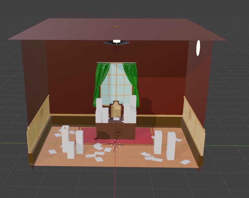 35dm_cellrick45's tweet photo. #blender #b3g #部屋　#時計
部屋が完成‼︎
これからキャラデザ本格的に頑張る✌︎('ω')✌︎ https://t.co/goEF2oZH3T