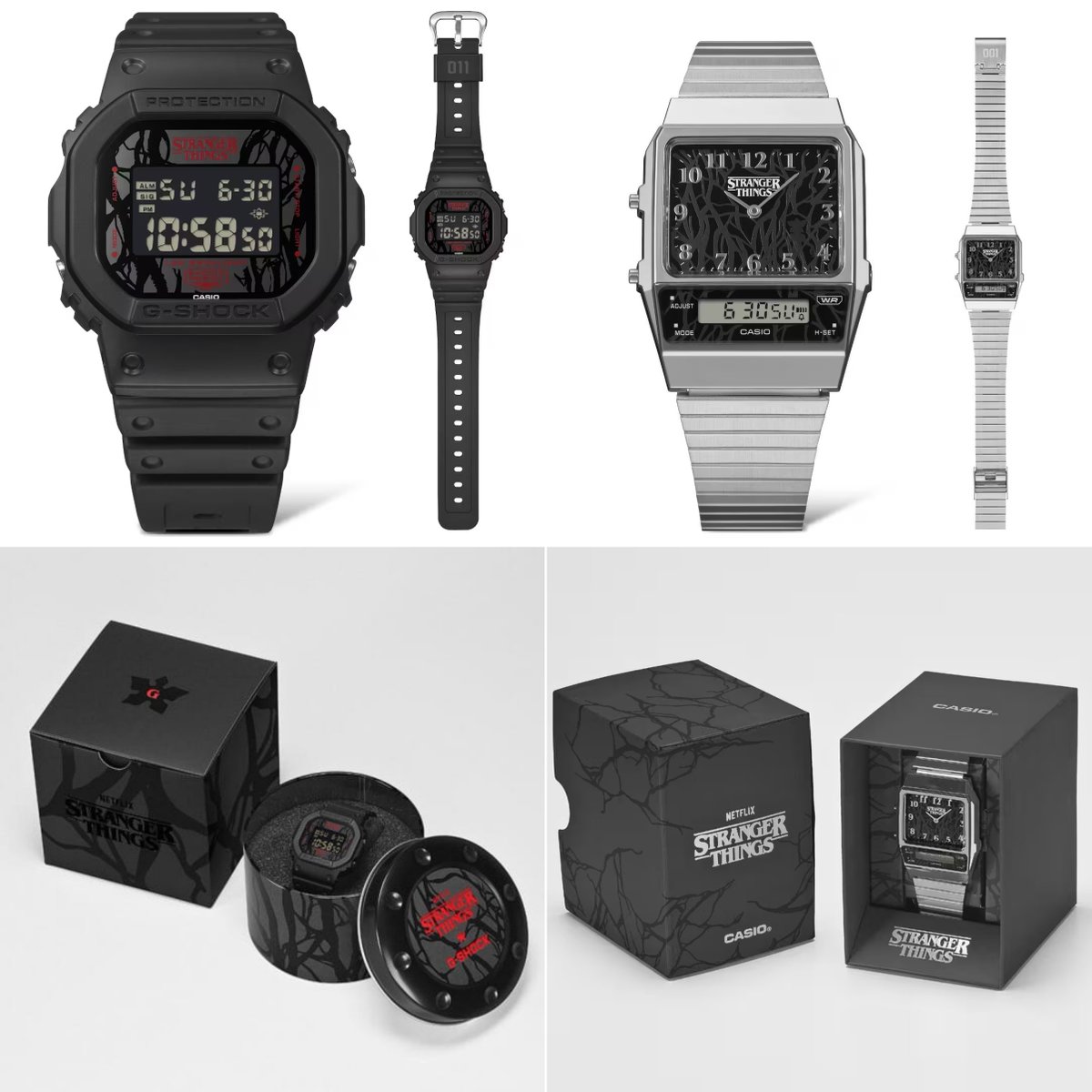 CASIO Stranger Things コラボ AQ-800EST-1AJR CASIO G-SHOCK AQ-800EST-1AJR CLASSIC Stranger Things Silver JAPAN