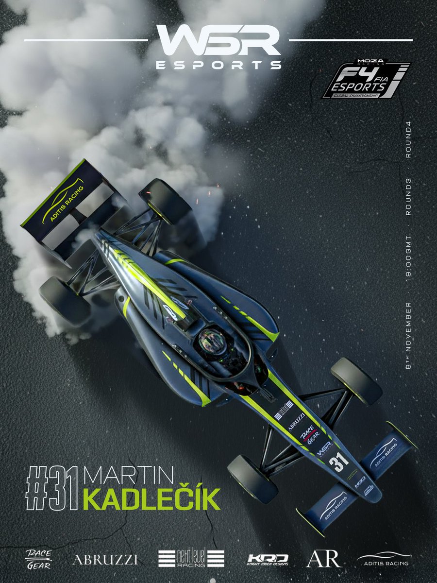 Martin Kadlečík’s FIA F4 Esports Global Championship campaign continues this weekend! With very strong results from the first weekend of competition, we are very excited to see what he can do as we get deeper into the season! 

<a href="/iRacing/">iRacing</a> <a href="/fia/">FIA</a> 

Partners:
<a href="/nextlvlracing/">Next Level Racing</a>