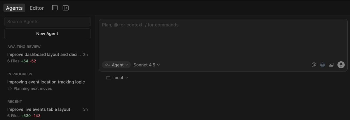 DanKulkov's tweet image. cursor 2.0 looking good