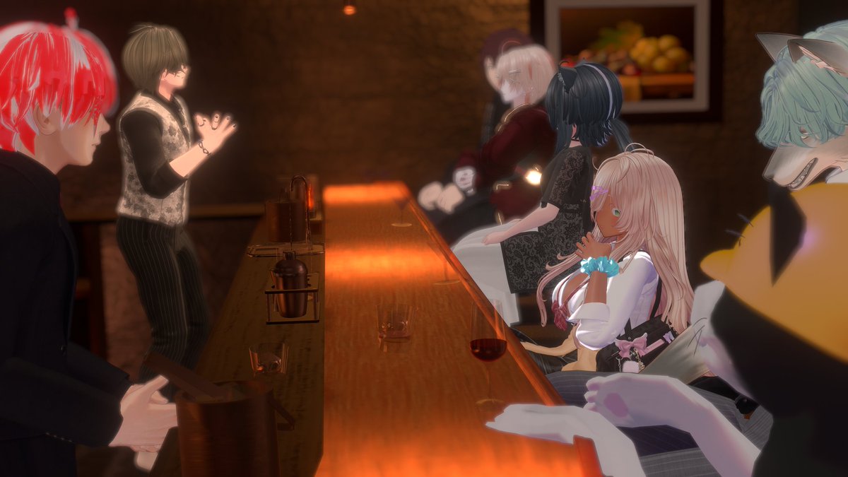 #VRC_BARフリーデン
次回は11月8日(土)、23時よりオープン致します。
ゲストバーテンダーに"ガムガム"さんをお呼びしての営業となります。
"Ocean178"へ事前にフレンド申請の上、お時間になりましたら【入る】でご参加下さい。
皆様のご来店、お待ちしております。