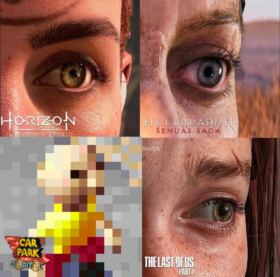 hilkojj's tweet image. thanks to technology Car Park Capital has the most realistic eyes of all games