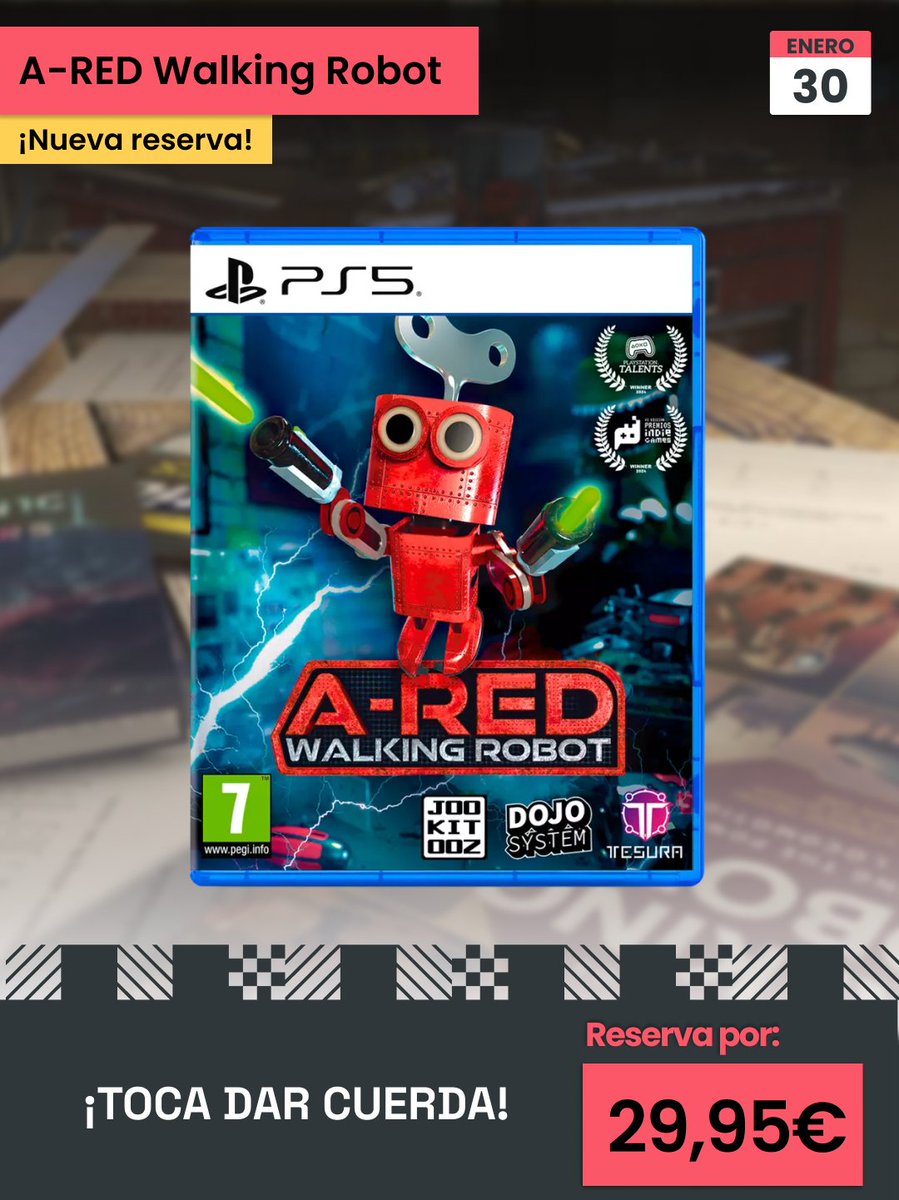 xtralife_es's tweet image. Tu creador te ha puesto a prueba💭

Eres un encantador robot a cuerda que deberá enfrentarse a los desafíos de #AREDWalkingRobot🤖

¿Podrás mantenerlo siempre en marcha?🧩

RESERVA por 29,95 € ➡️ tinyurl.com/2znuxp6f

@TesuraGames