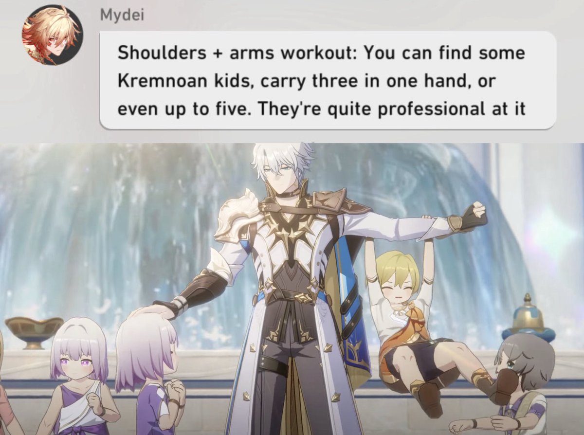 know mydei would find phainon playing with kids extremely hot