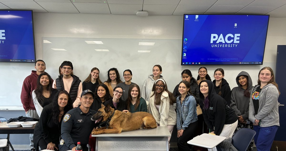 Two awesome criminal justice societies and two awesome events! Thank you to the FBI for presenting in New York City and thank you to the NYPD, especially Detective Gelband and his K9 Rhett, for presenting in Westchester! <a href="/PaceUniversity/">Pace University</a> <a href="/DysonCollege/">Dyson College of Arts and Sciences</a>