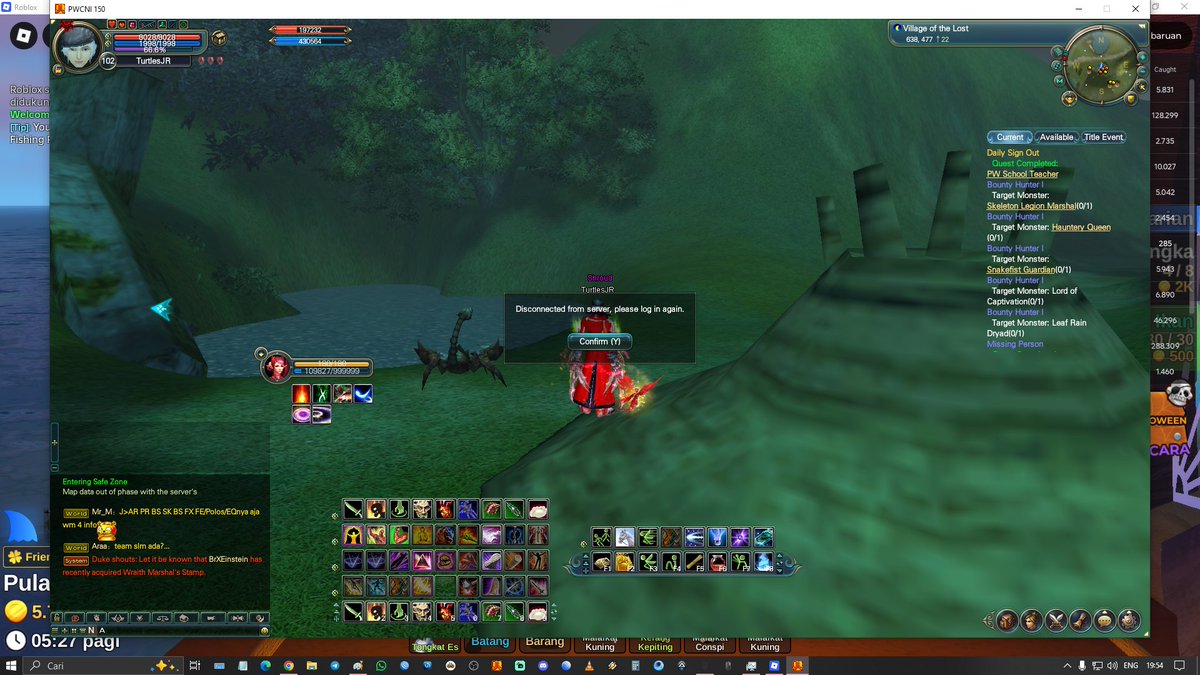 Egi07Riot's tweet photo. @IndiHome Disconnect lagi jam 19:54 game PerfectWorld https://t.co/U9S3I1Up9E