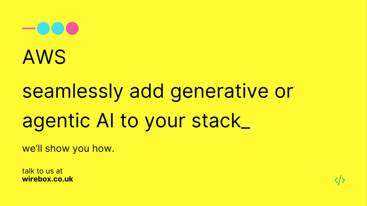 Wirebox can help you identify the quick wins so you embrace #AI on #AWS and cut costs in 2026 : wirebox.co.uk/ai-on-aws/