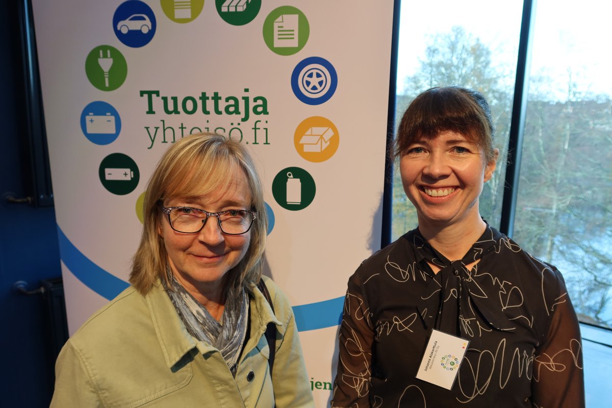♻️ Terveisiä Tuottajavastuuiltapäivästä Tampere-talosta!  Kiinnostavaa asiaa #tuottajavastuu'sta 💪 Järjestäjänä <a href="/TYnvtk/">TYNK - Tuottajayhteisöjen neuvottelukunta</a> yhteistyössä <a href="/yministerio/">Ympäristöministeriö</a> ja <a href="/PirkanmaanELY/">Pirkanmaan ELY-keskus</a>
🔗 Lue lisää tuottajavastuusta:
 tuottajavastuu.fi

#kiertotalous #jätehuolto #kierrätys #TVIP2025