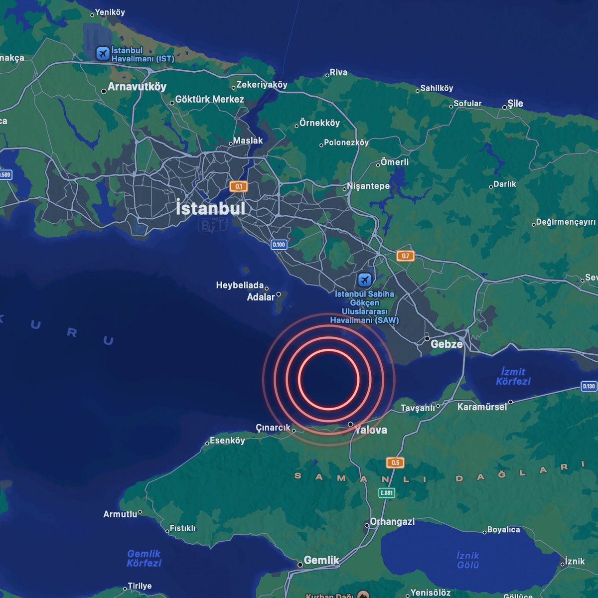 Prof. Dr. Şener Üşümezsoy: "Yalova açıklarına dikkat edin. Asıl tehlike orada.

Biriken stres Çınarcık-Esenköy-Bozburun hattında yoğunlaşıyor."