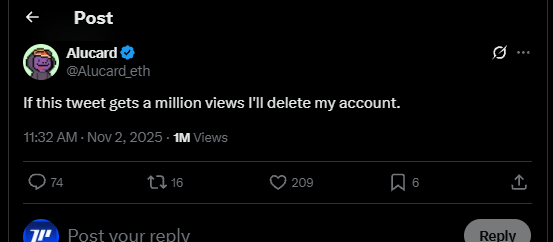 NKPRAMU1's tweet photo. @Alucard_eth delete or gay 🤡🤡 https://t.co/UbYIH9gHlh