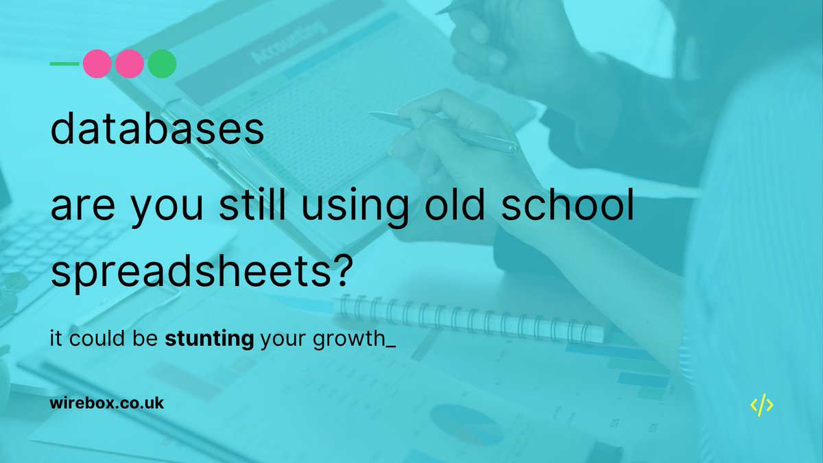wirebox's tweet image. Have more than a few people accessing data or thousands of records? It’s time for a #database: wirebox.co.uk/at-what-point-…