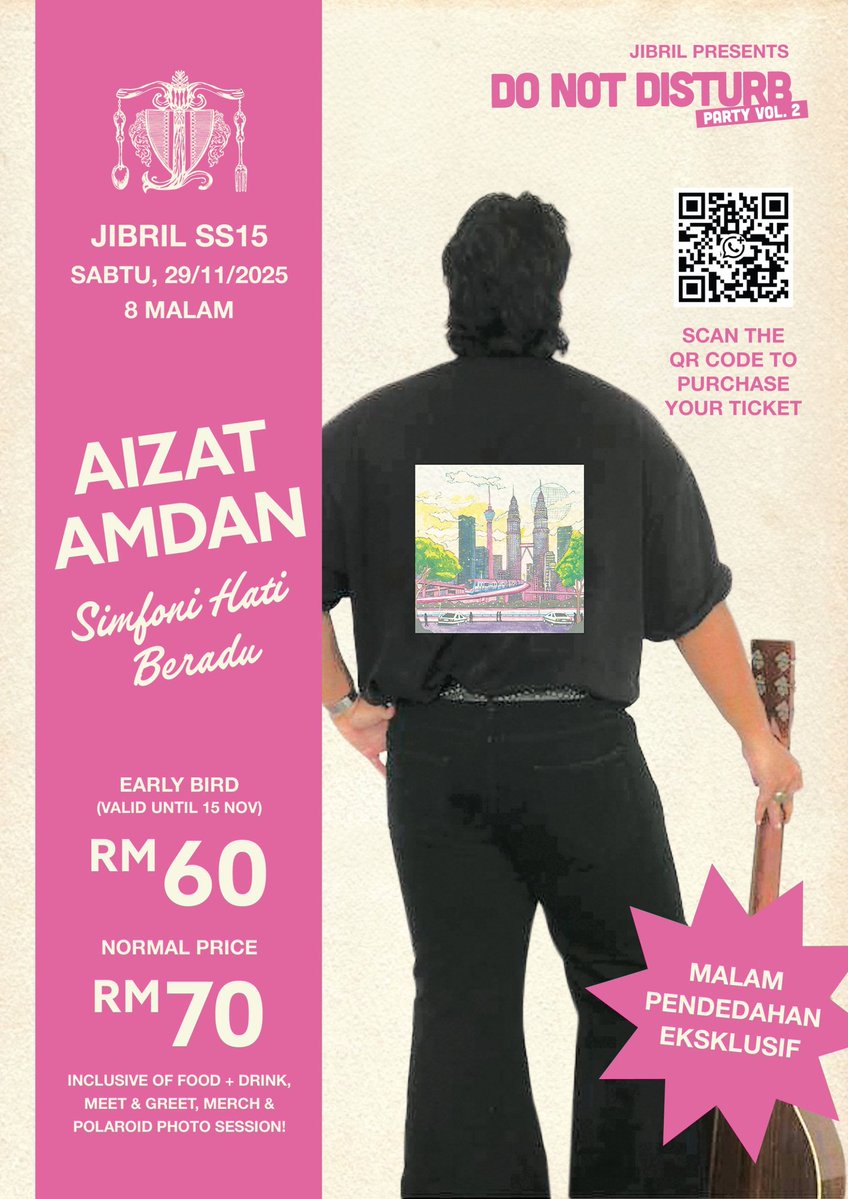 29/11 ni Aizat Amdan new album launch partyyyyy 🥳🥳🥳🥳🥳

Jom jom! Tiket RM60 je! 💙💙
