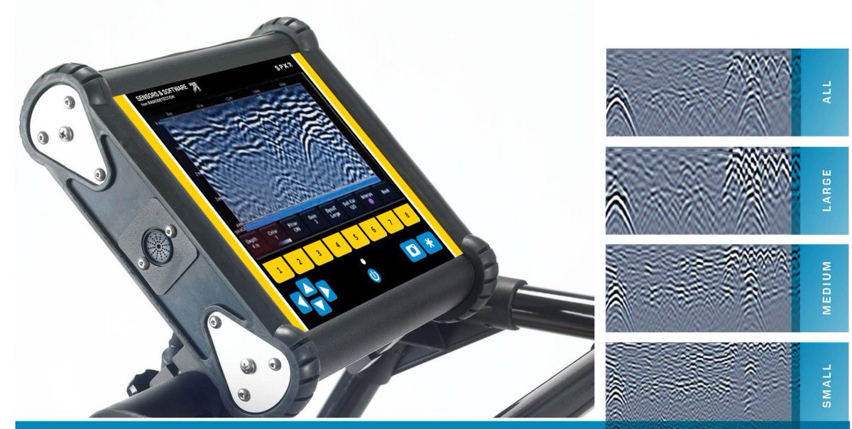 SensorsSoftware's tweet image. The LMX® GPR systems are purpose-built for locating and mapping buried utilities with confidence. Featuring an ultra-wideband antenna, high-visibility touchscreen interface, and Dynamic Target Enhancement (DynaT™), the LMX systems deliver high-resolution data in real time.