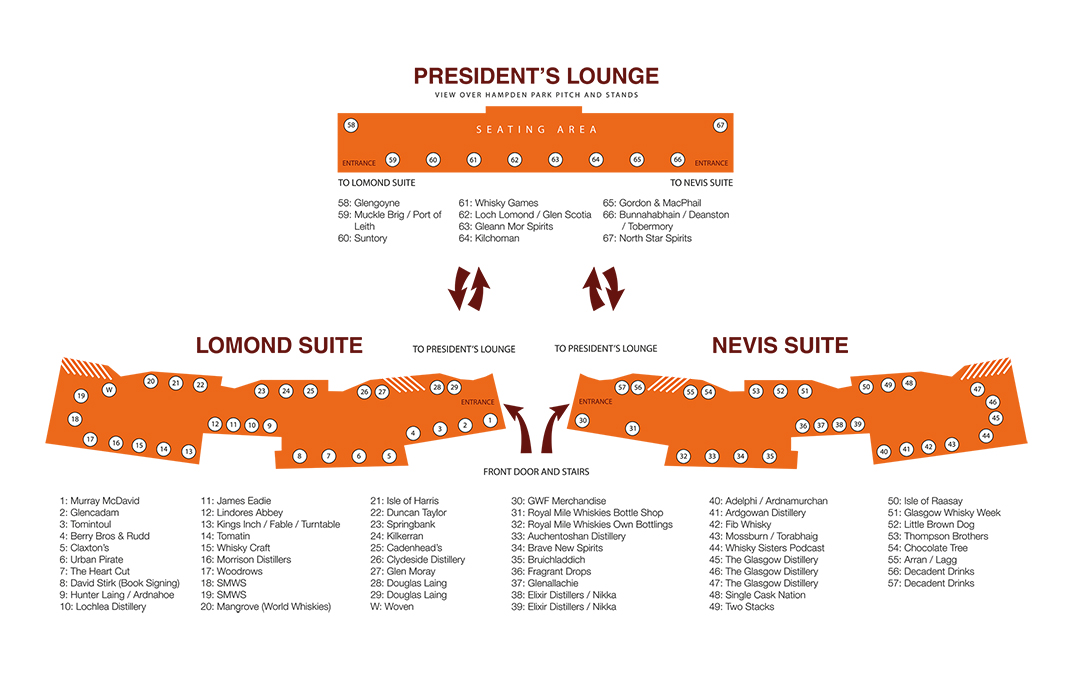 Our floorplan for Saturday is now available to download (PDF) on the website:

glasgowswhiskyfestival.com/exhibitors-2/

#GWF2025