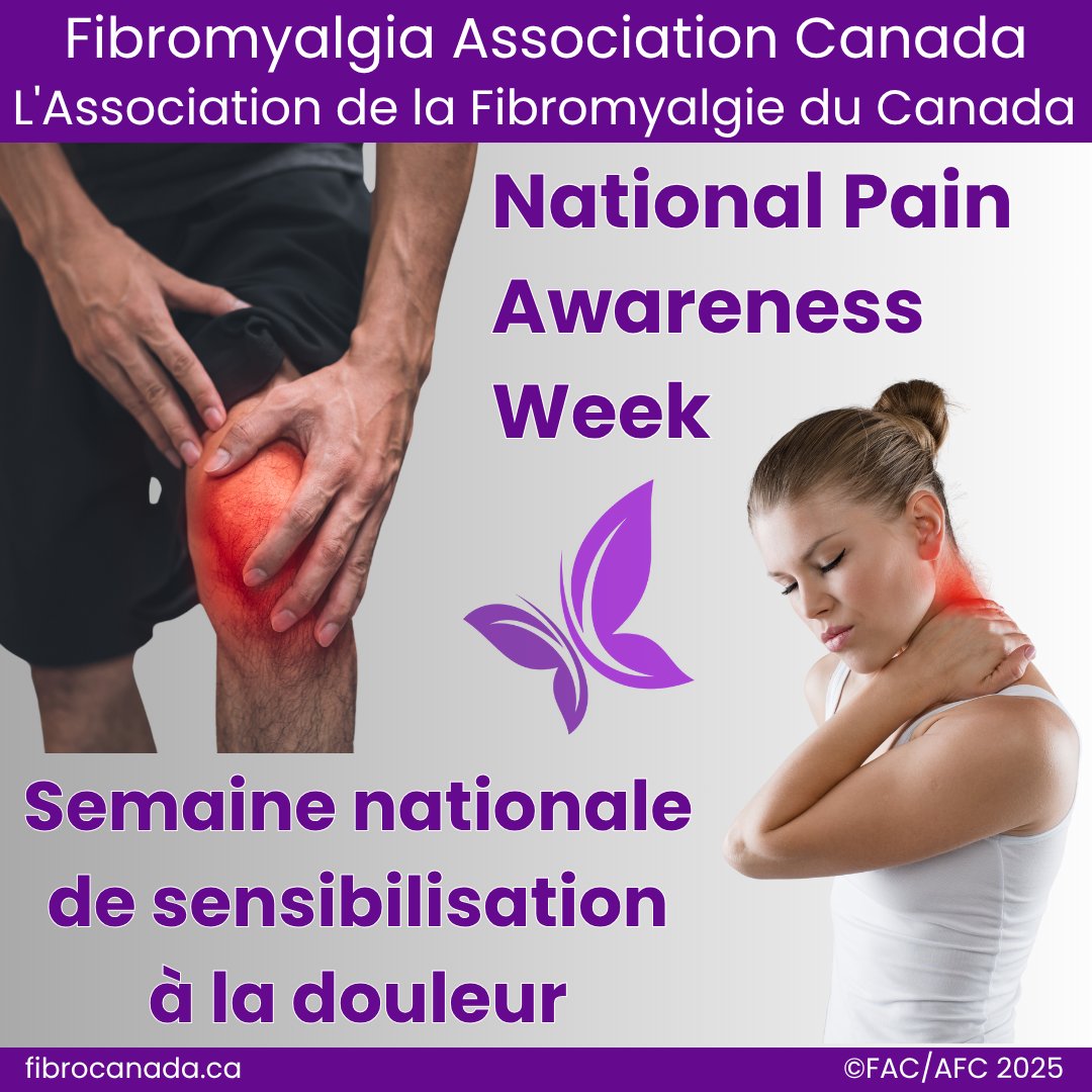 fibrocanada's tweet photo. 💜 Pain Awareness Week – Day 5 💜

Living with #fibromyalgia means facing pain others can’t always see

Today, #FAC honours your courage, your voice &amp; your strength to keep going,  even on your hardest days

#PainAwarenessWeek #ChronicPain  @PainBC  @pain_canada @PowerOverPain_ https://t.co/7iwTDV2hFx