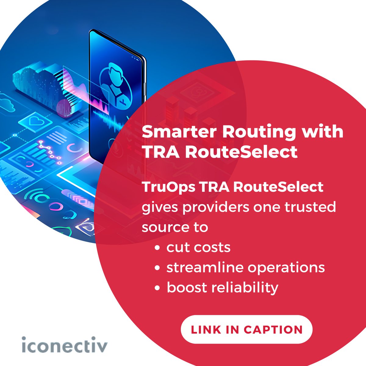 iconectiv's tweet image. 🚀 Simplify Route Planning

iconectiv® TruOps TRA RouteSelect gives VoIP providers and CLECs a single, authoritative source for routing data to cut costs, boost efficiency, and improve network reliability.

Learn more today: bit.ly/3VRXC0I

#TrustedCommunication #Routing…