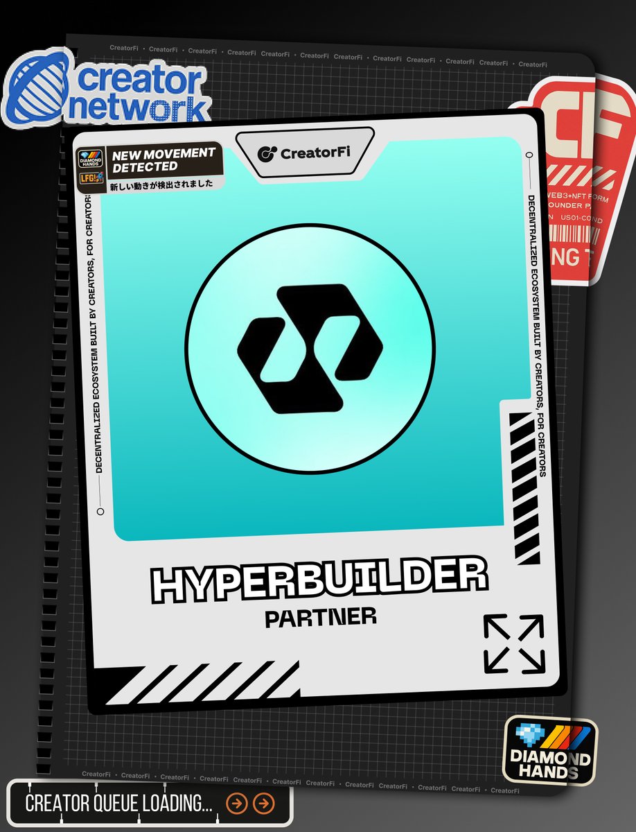 TheCreatorFi's tweet image. The CreatorFi family just got bigger. 

Say GM to @hyperbuilder_hl ☀️ 
A collective of Hyperliquid builders joining forces with us to elevate creator-driven growth across Web3.