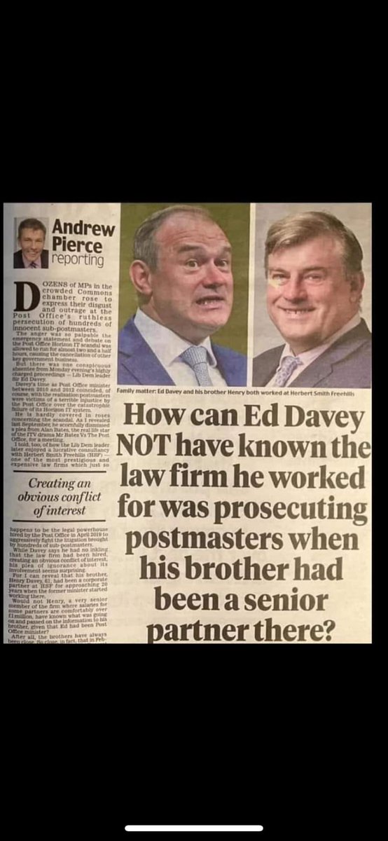 Damocles561's tweet photo. @EdwardJDavey 13 innocent people killed themselves due to this witch hunt. How much money did you trouser when you were at that firm again? 6 or 7 figures? https://t.co/rcU0COtoGw