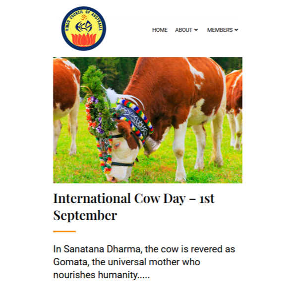 WrldCowDay's tweet photo. Appreciate the efforts of @HinduCouncilAu to honour cows by promoting the @WrldCowDay celebrations across all states of @Australia.

#worldcowday #worldneedsme #WCD2025

#cowwelfare #cowprotection #careforcows #cows #animallovers #cowlovers #vegan #vegetarian #sustainableliving https://t.co/D5Iy51OPb2